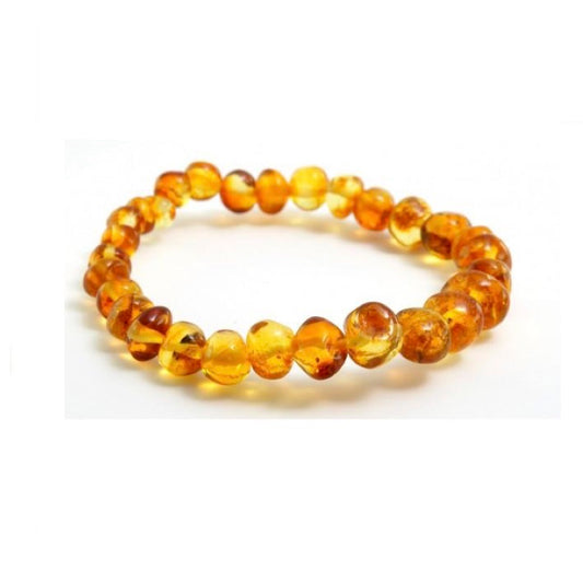 "Amber Teething Bracelets" - Polished Round