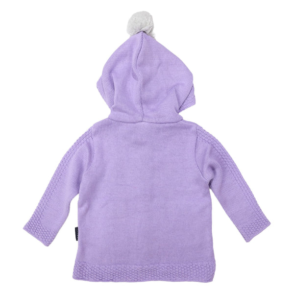 "Korango" - Hood Lined Knit Jacket (Lavender)