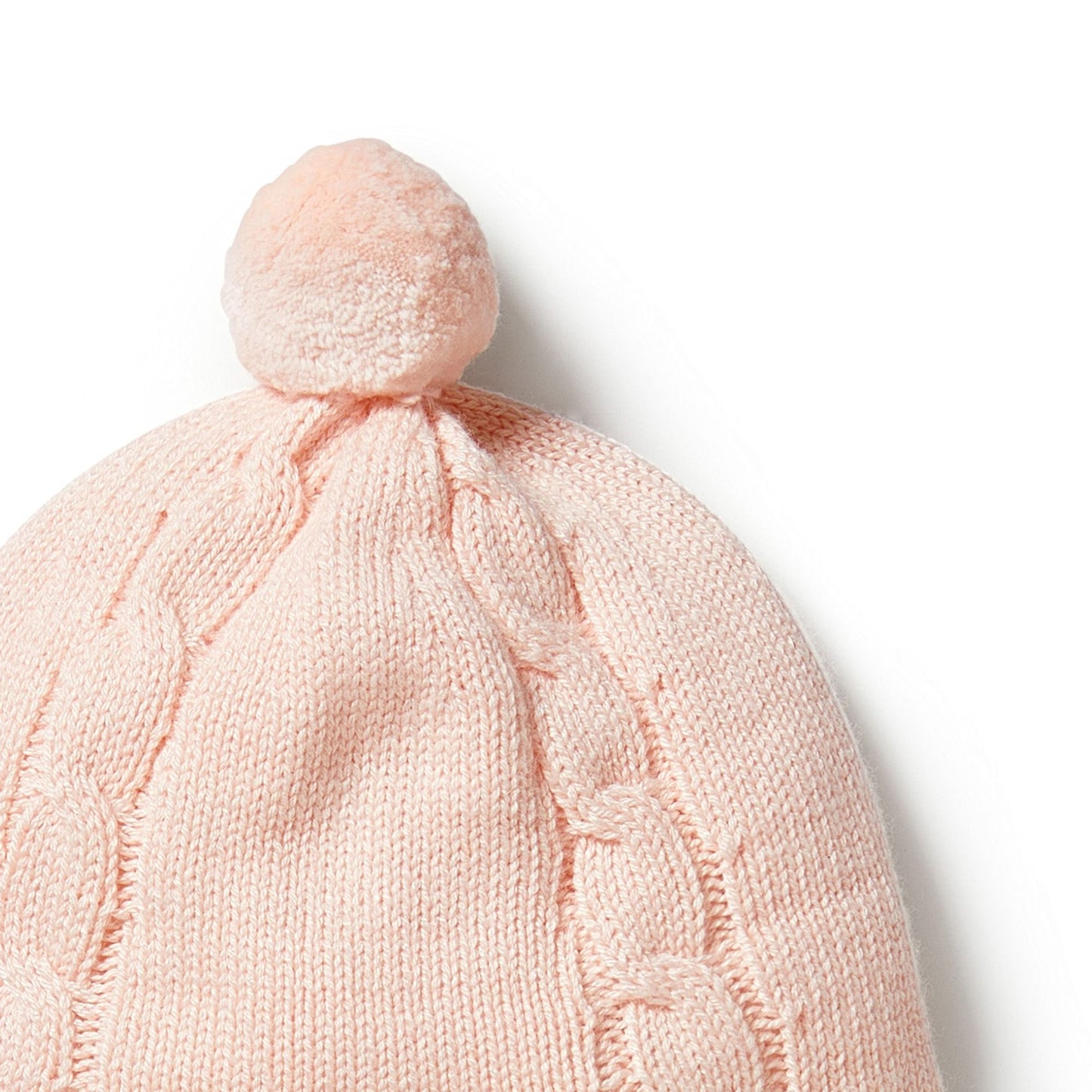 "Wilson & Frenchy" - Knitted Mini Cable Bonnet - Blush
