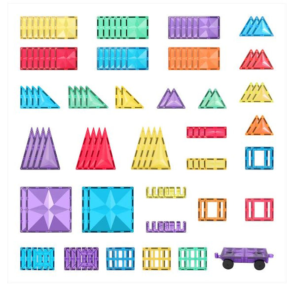 "MNTL - Magnetic Tiles" - Little Engineers Set - 108 Pieces - Classic