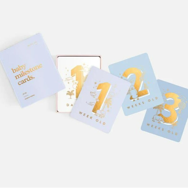 "Fox & Fallow" - Milestone Cards - Powder Blue