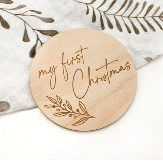 "Christmas" - My First Christmas Milestone Plaque