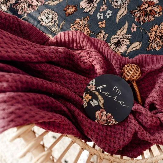 "Snuggle Hunny" - Diamond Knit Baby Blanket