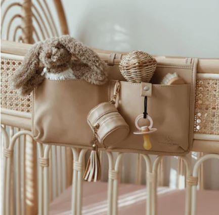 "3 Little Crowns" - Vegan Leather Cot Organisers