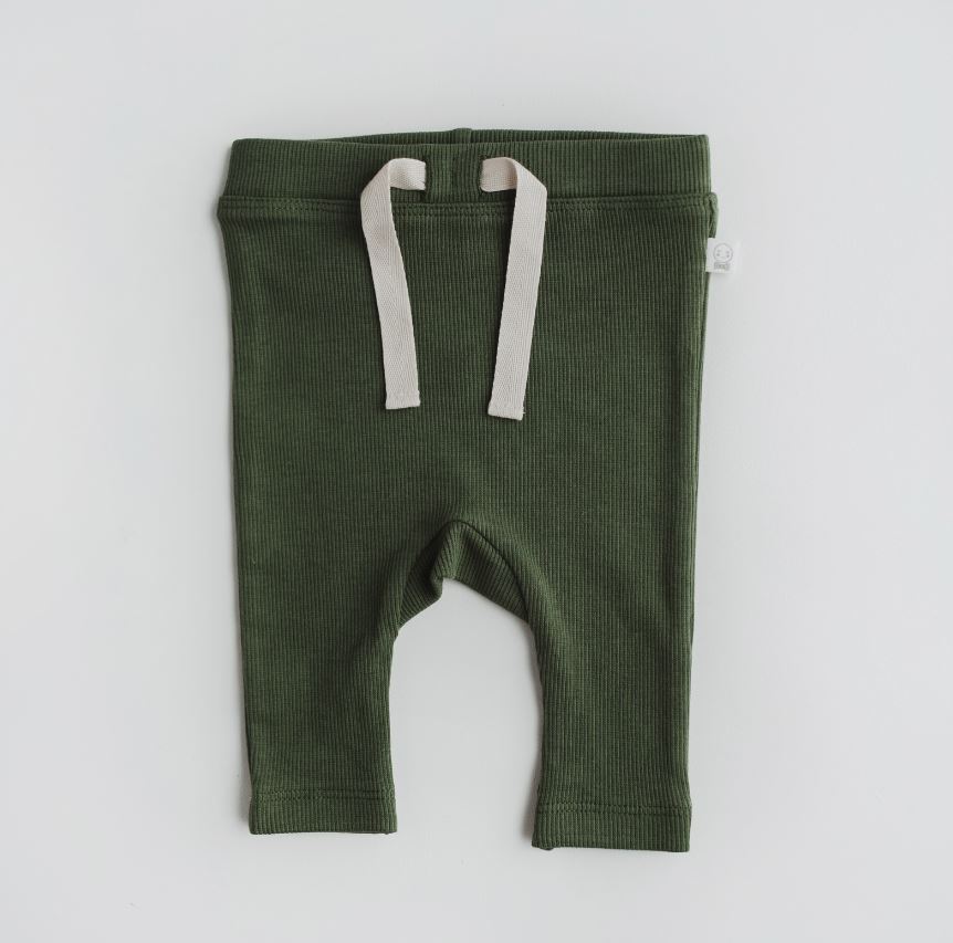 "Snuggle Hunny" - Organic Pants - Olive