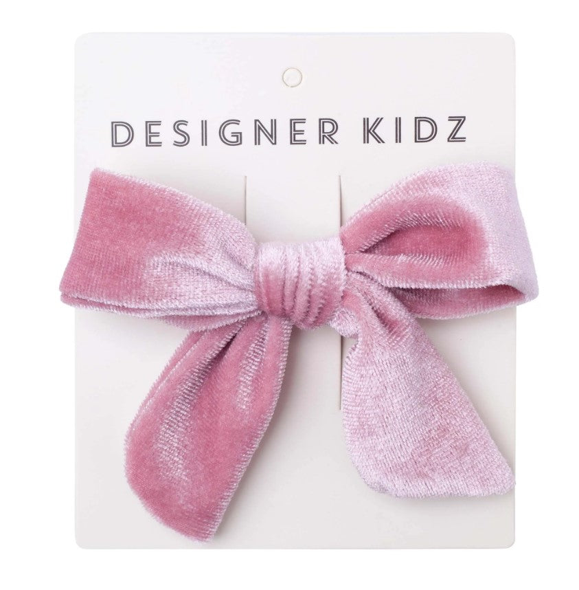 "Designer Kidz" - Velvet Bow Hair Clips