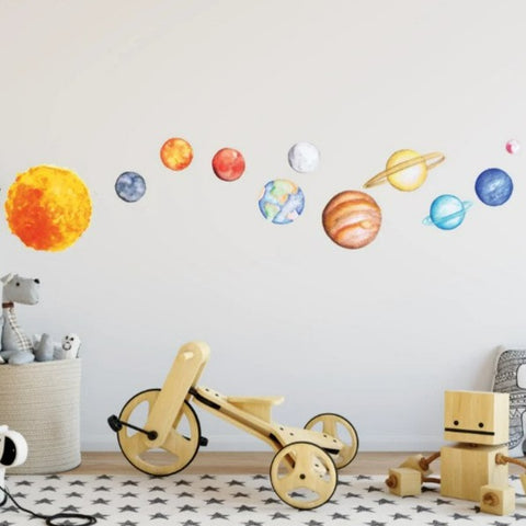 "Polka Prints" - Planets Wall Decal