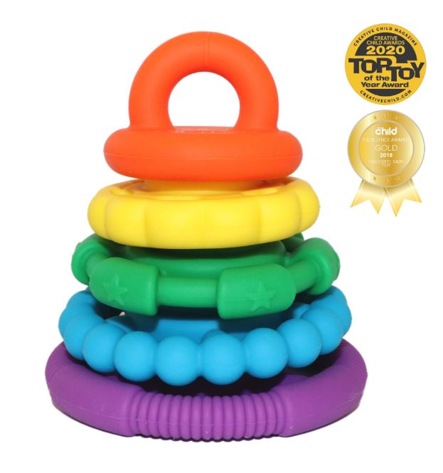 "Jellystone Designs" - Rainbow Stacker & Teething Toy
