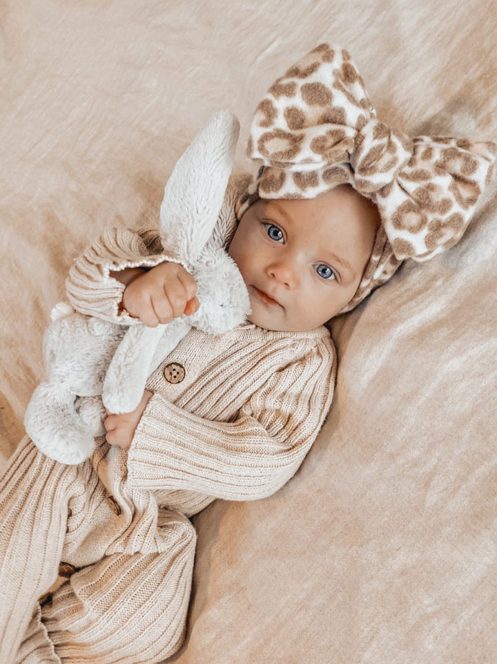 "Little B's Nursery" - Ribbed Romper - Honey