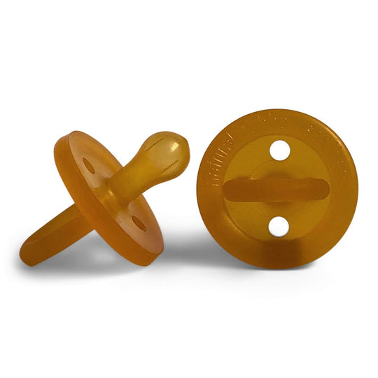 "Natural Rubber Soother" - Round Shaped - Twin Pack