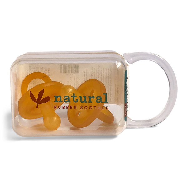 "Natural Rubber Soother" - Round Shaped - Twin Pack