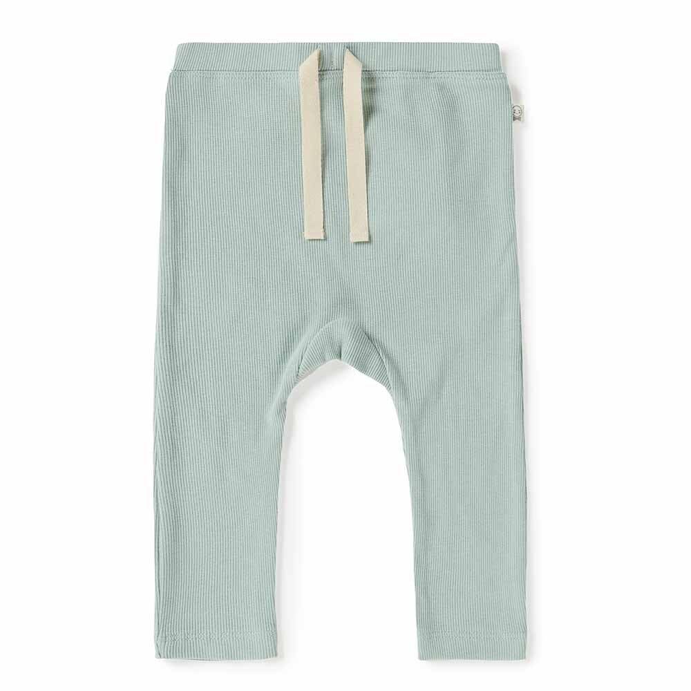 "Snuggle Hunny" - Organic Pants - Sage
