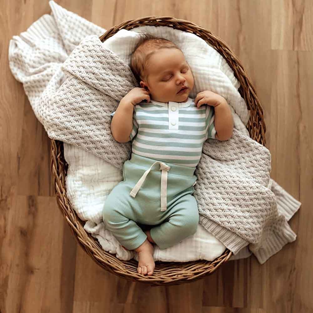 "Snuggle Hunny" - Organic Pants - Sage