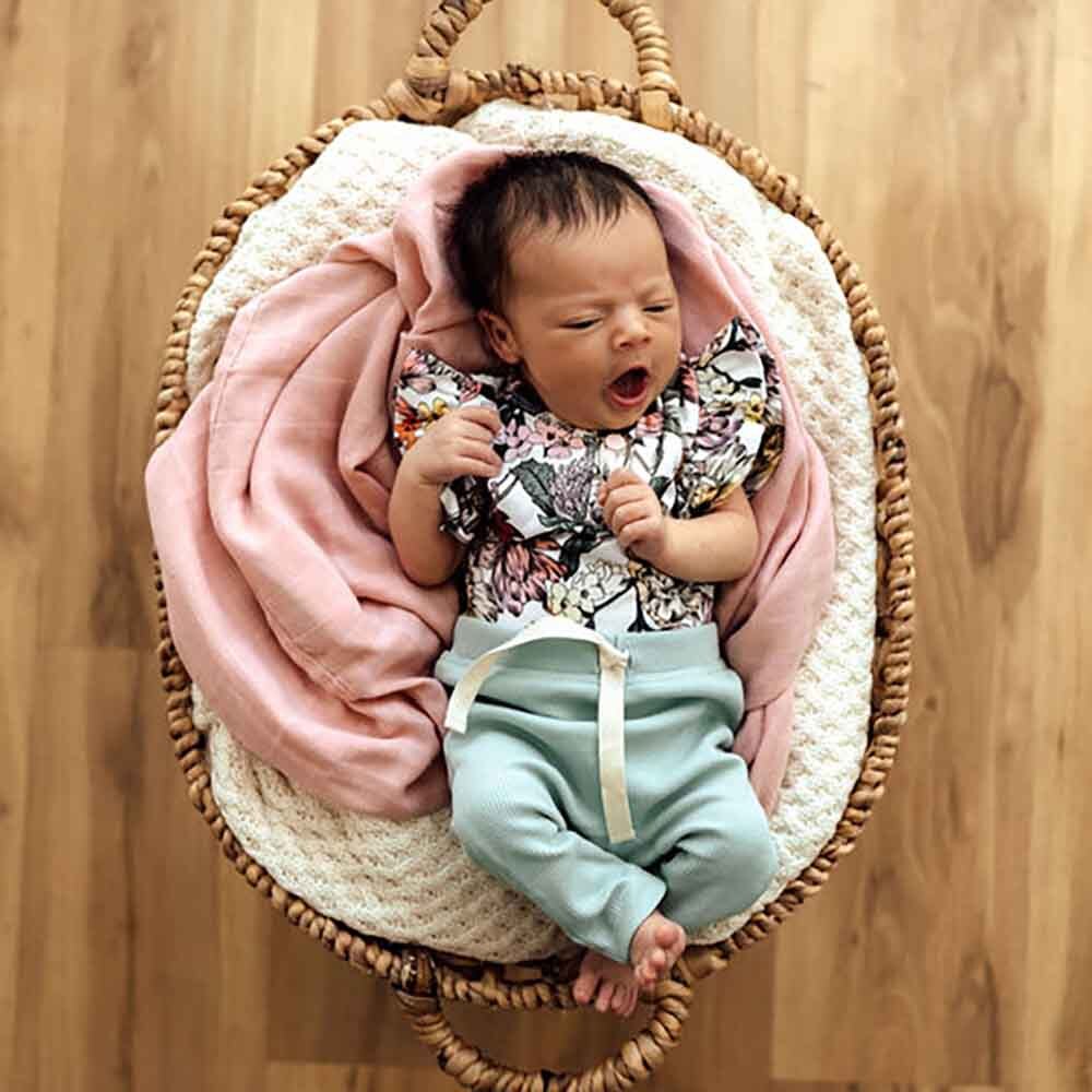 "Snuggle Hunny" - Organic Pants - Sage