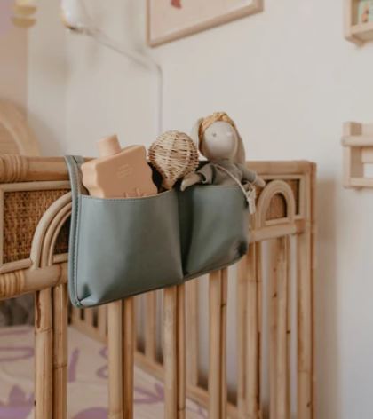 "3 Little Crowns" - Vegan Leather Cot Organisers