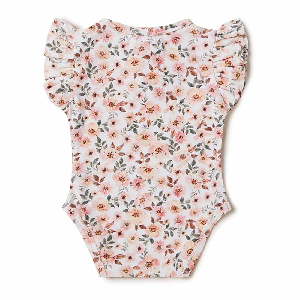 "Snuggle Hunny" - Short Sleeve Bodysuit - Spring Floral