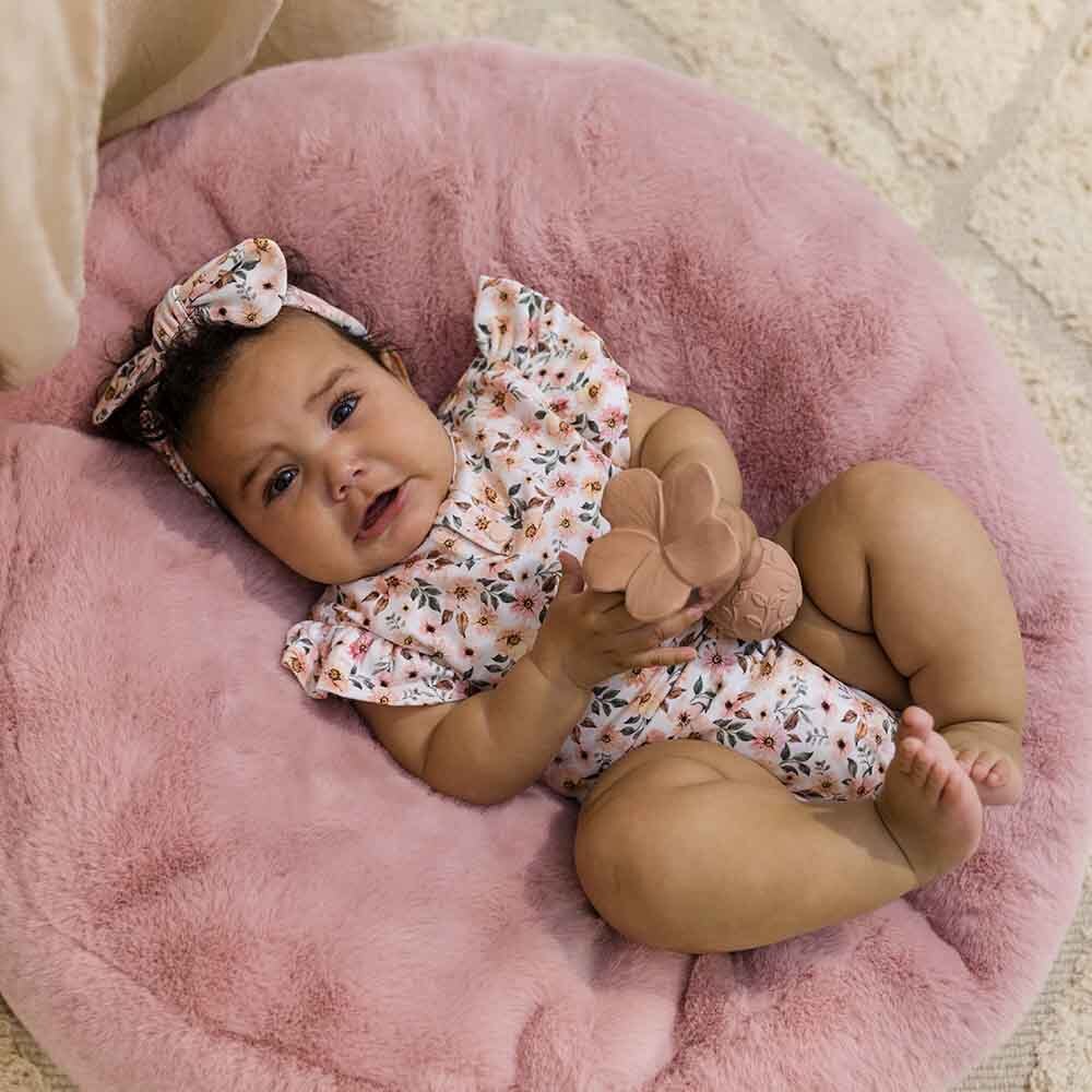"Snuggle Hunny" - Short Sleeve Bodysuit - Spring Floral