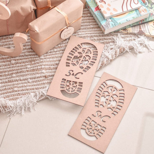 "Christmas" - Santa Claus Boot Stencil