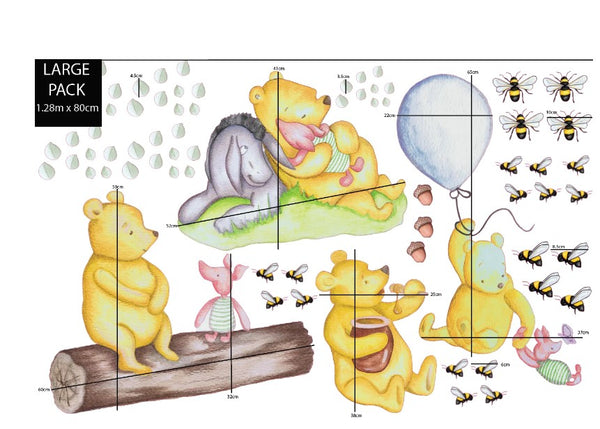 "Polka Prints" -Winnie The Pooh Wall Decal