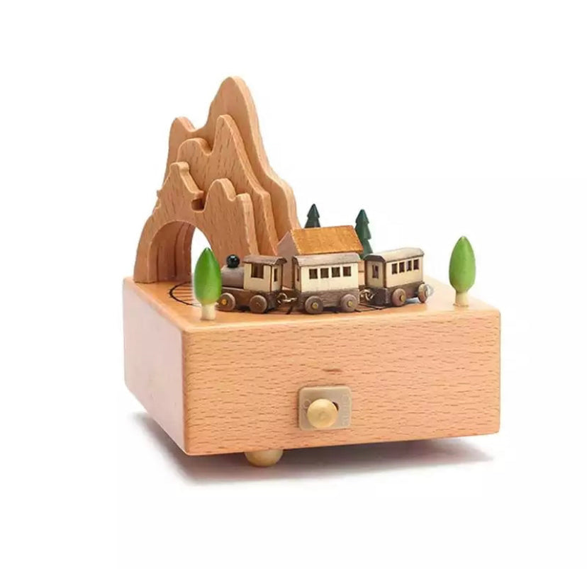 Wooden music shop box baby