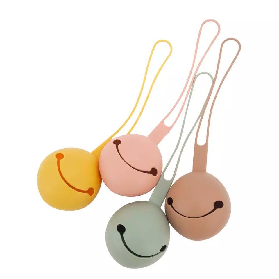 "Smiley Silicone Pacifier Cases”